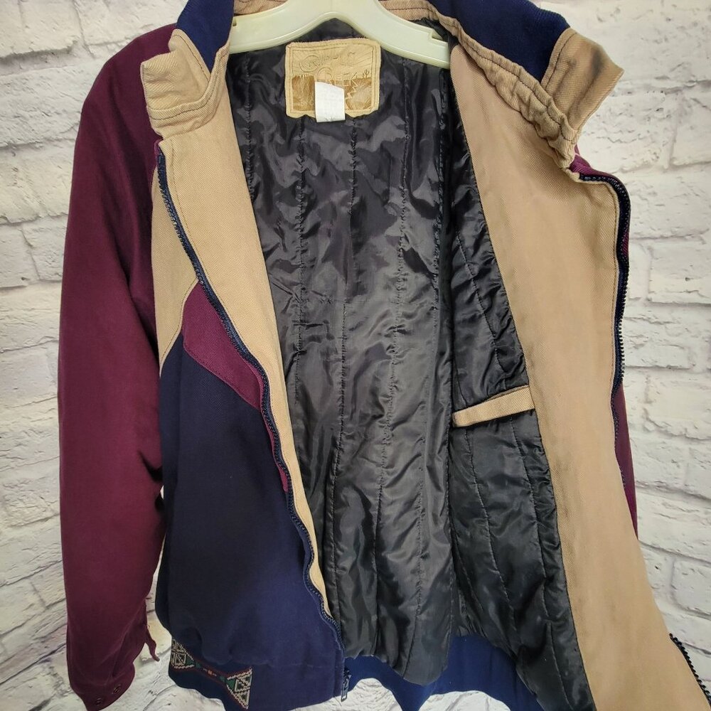 Vintage Cripple Creek Men Jacket Sz XL Colorblock Cotton & Nylon Zip Pockets - Picture 4 of 11